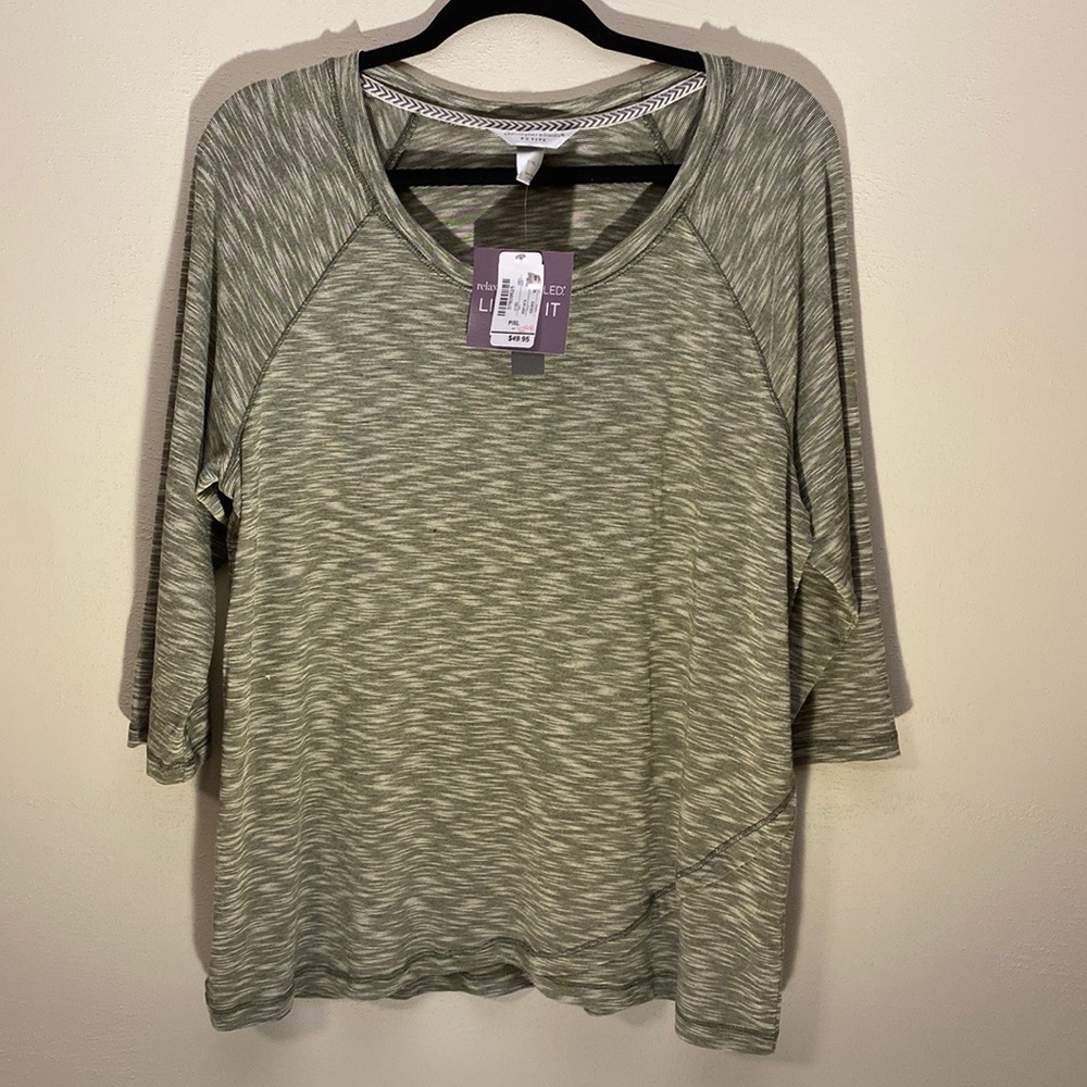 Christopher & Banks Women’s P/XL Rayon Blend 3/4 sleeve blouse/t-shirt NWT